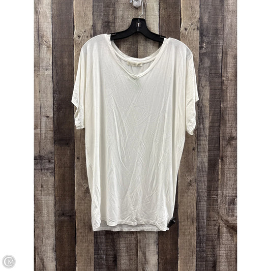 Top Short Sleeve By Cme In Ivory, Size: M