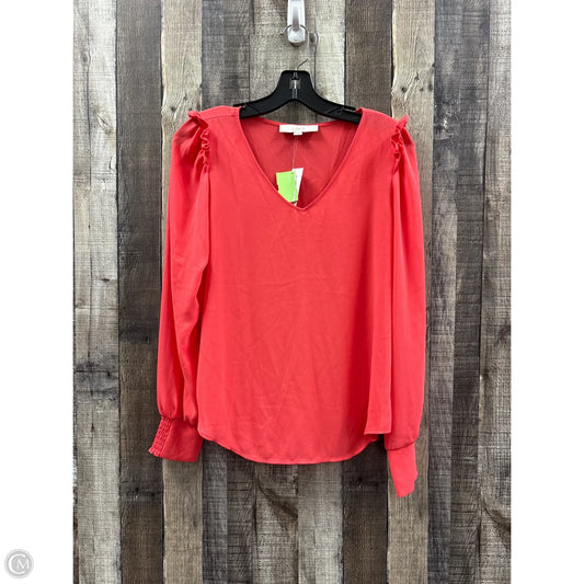 Top Long Sleeve By Loft In Peach, Size: Xs