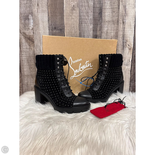 Boots Luxury Designer By Christian Louboutin In Black, Size: 9