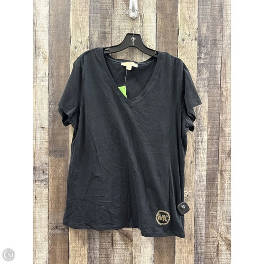 Top Short Sleeve By Michael By Michael Kors In Black, Size: 1x