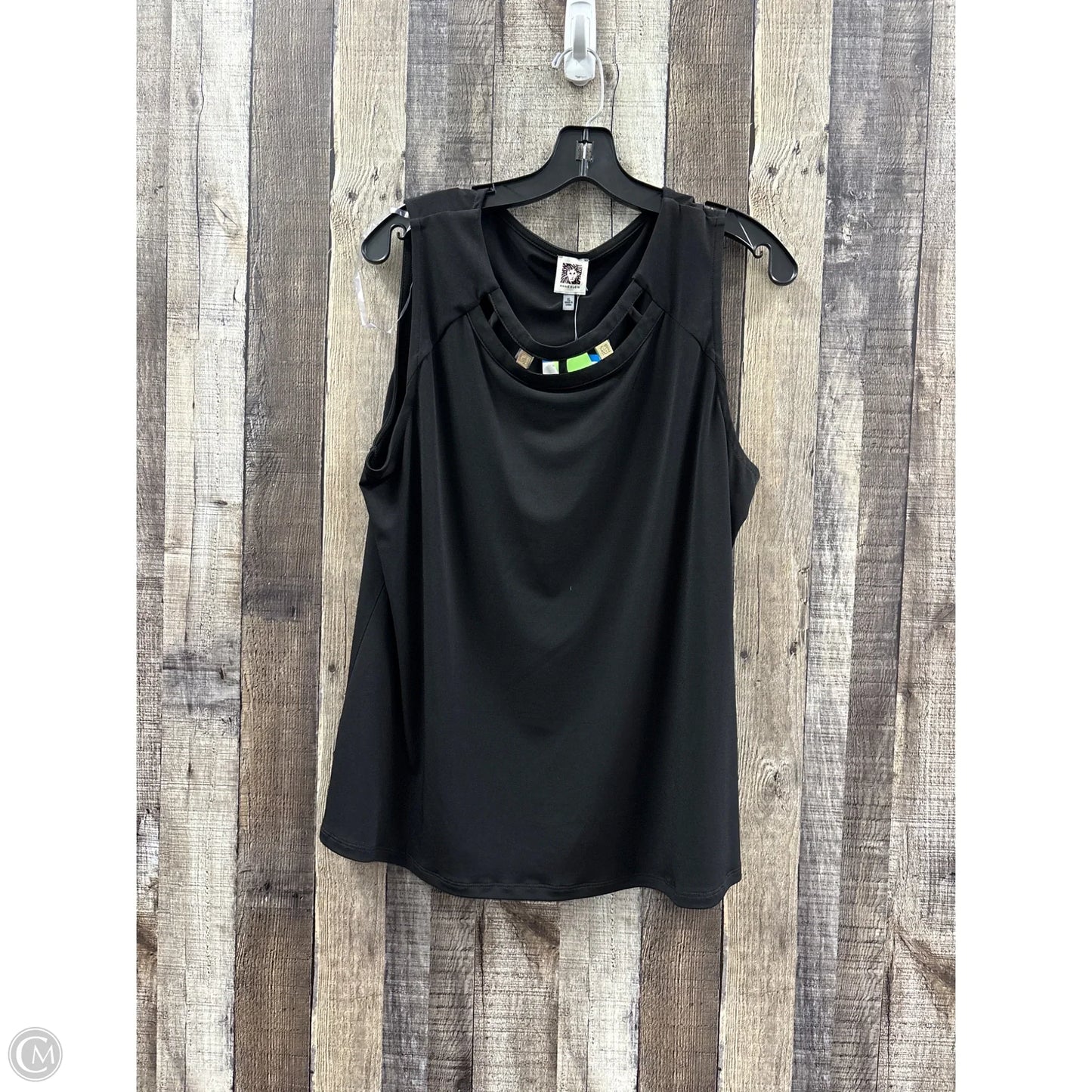 Top Sleeveless By Anne Klein In Black, Size: Xl