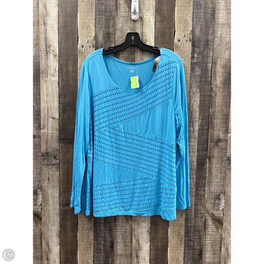 Top Long Sleeve By Lane Bryant In Blue, Size: 1x