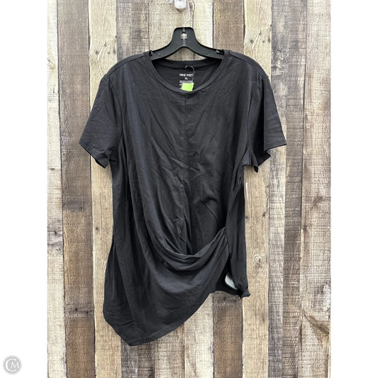 Top Short Sleeve By Nine West In Black, Size: Xl