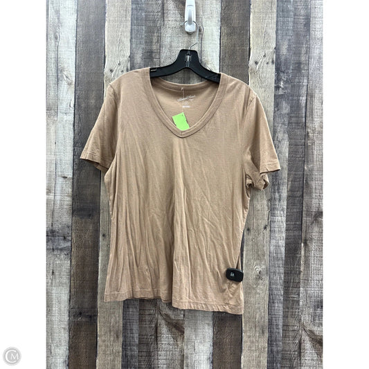 Top Short Sleeve By Universal Thread In Tan, Size: M