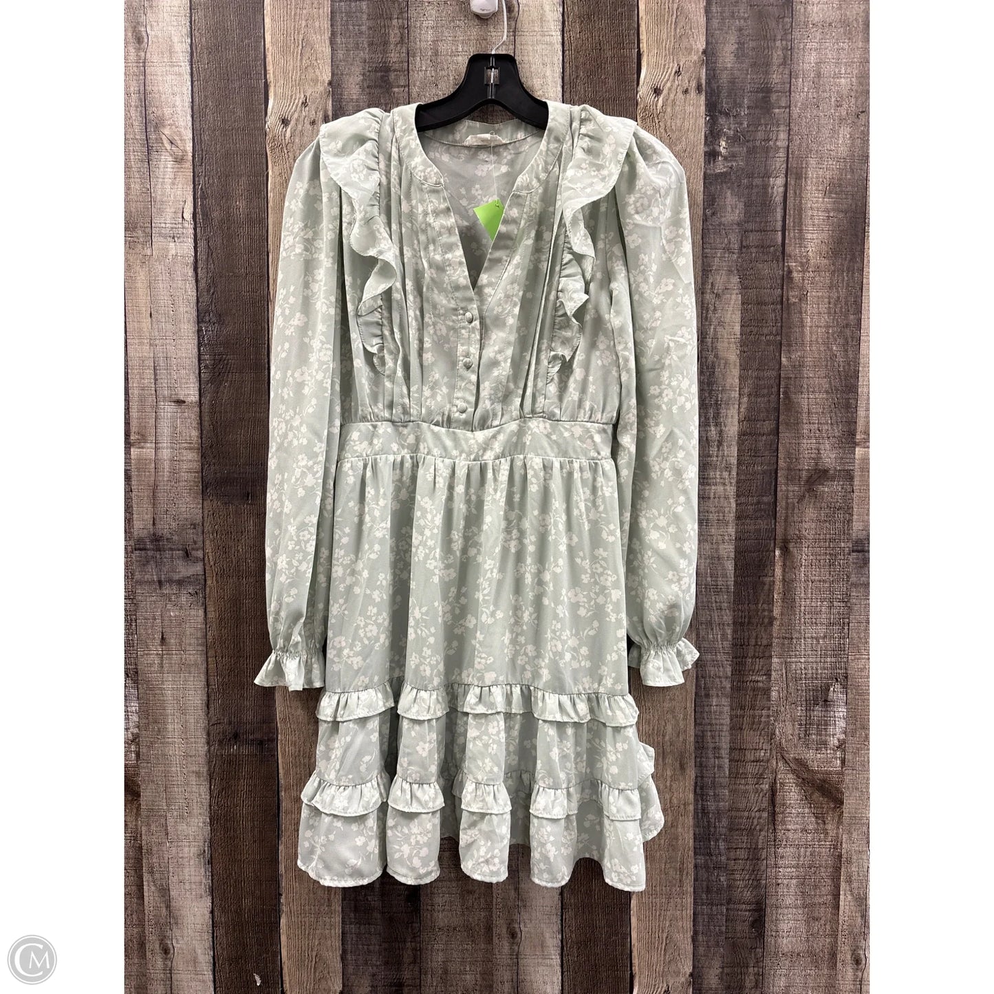 Dress Casual Short By By The River In Green & White, Size: S