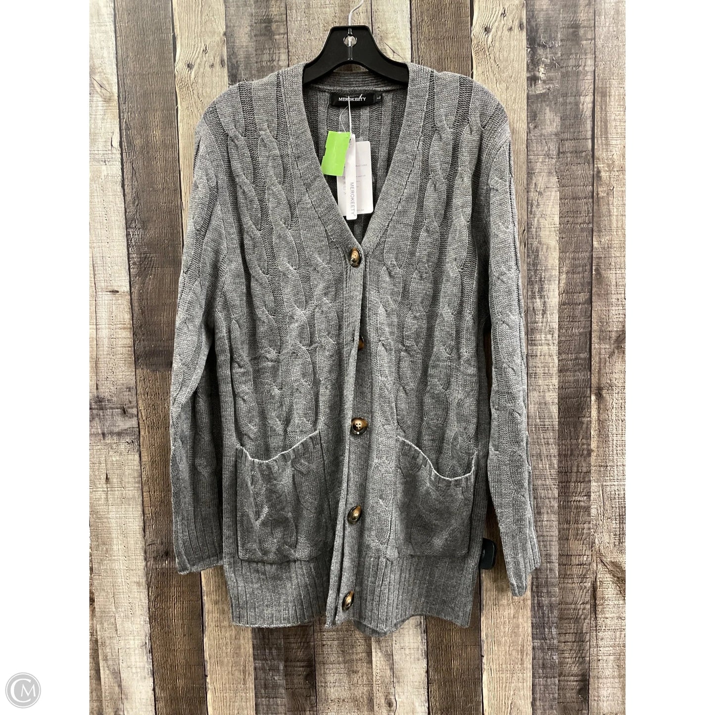 Cardigan By Merokeety In Grey, Size: L