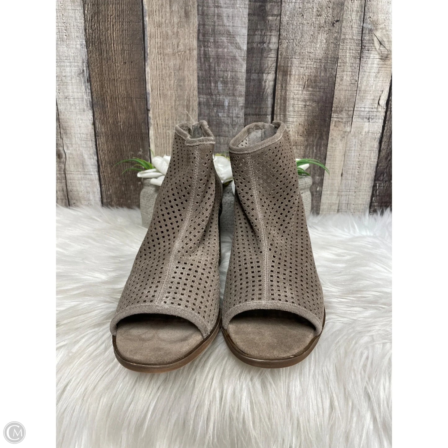 Boots Ankle Heels By Vince Camuto In Brown, Size: 8