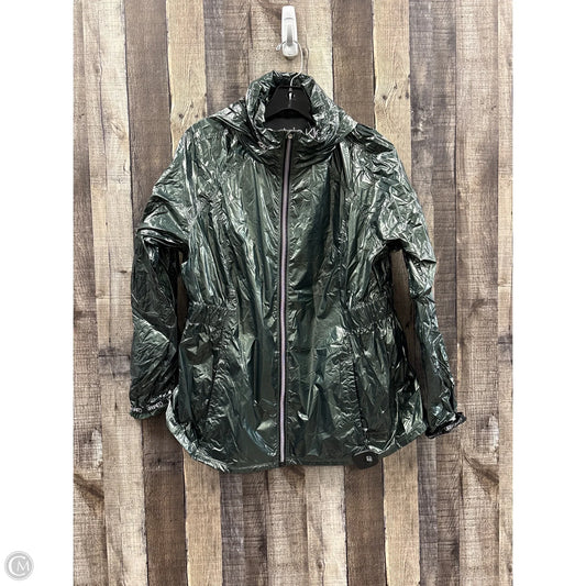 Coat Raincoat By Calvin Klein In Green, Size: Xl