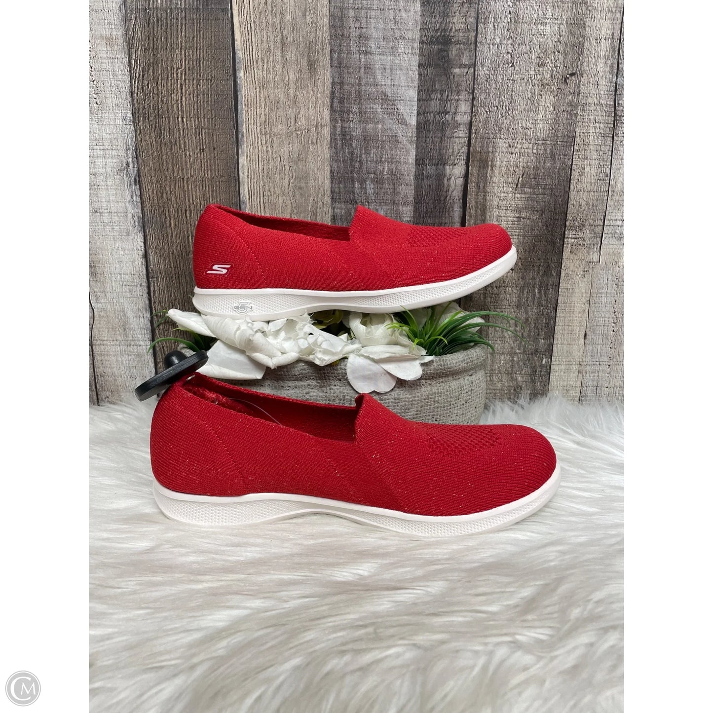 Shoes Flats By Skechers In Red, Size: 7.5