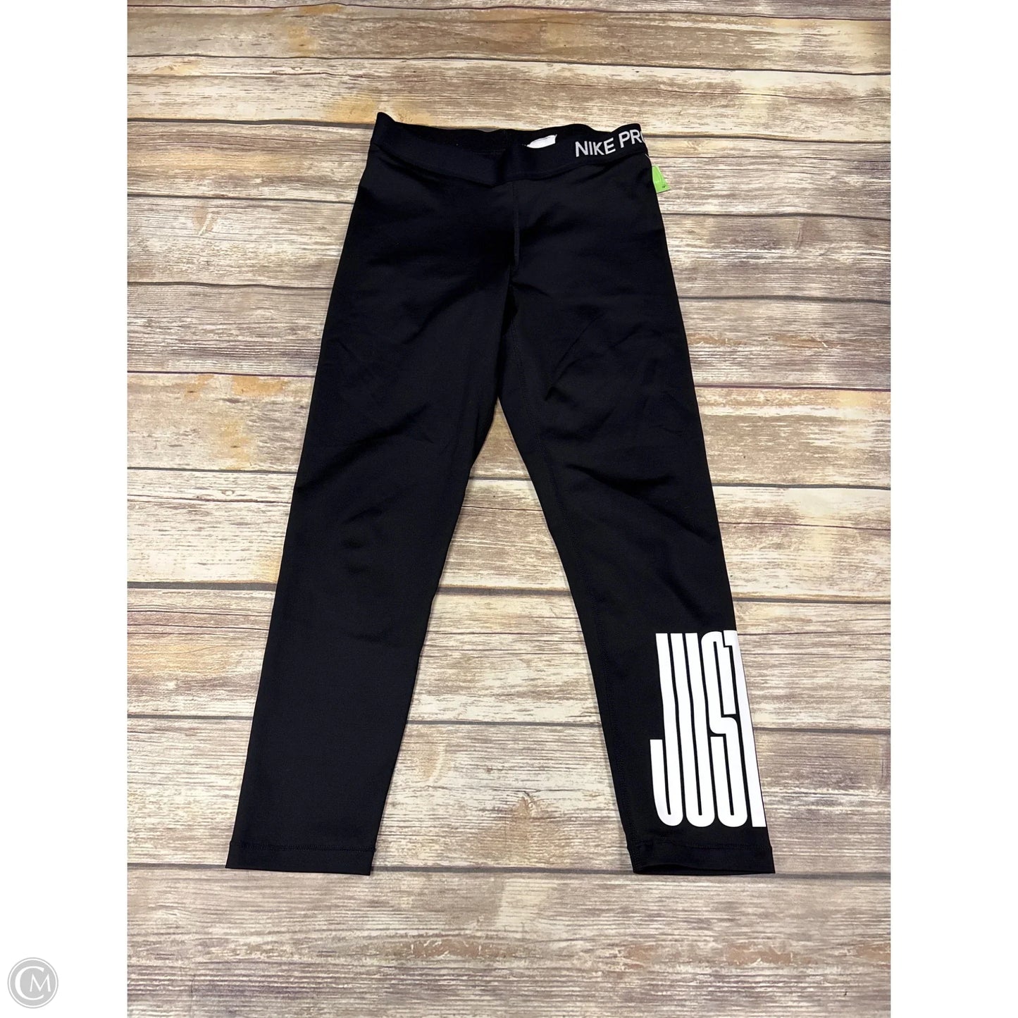 Athletic Leggings By Nike In Black, Size: M