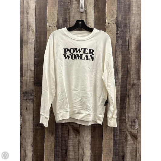 Sweatshirt Crewneck By J. Crew In Ivory, Size: L