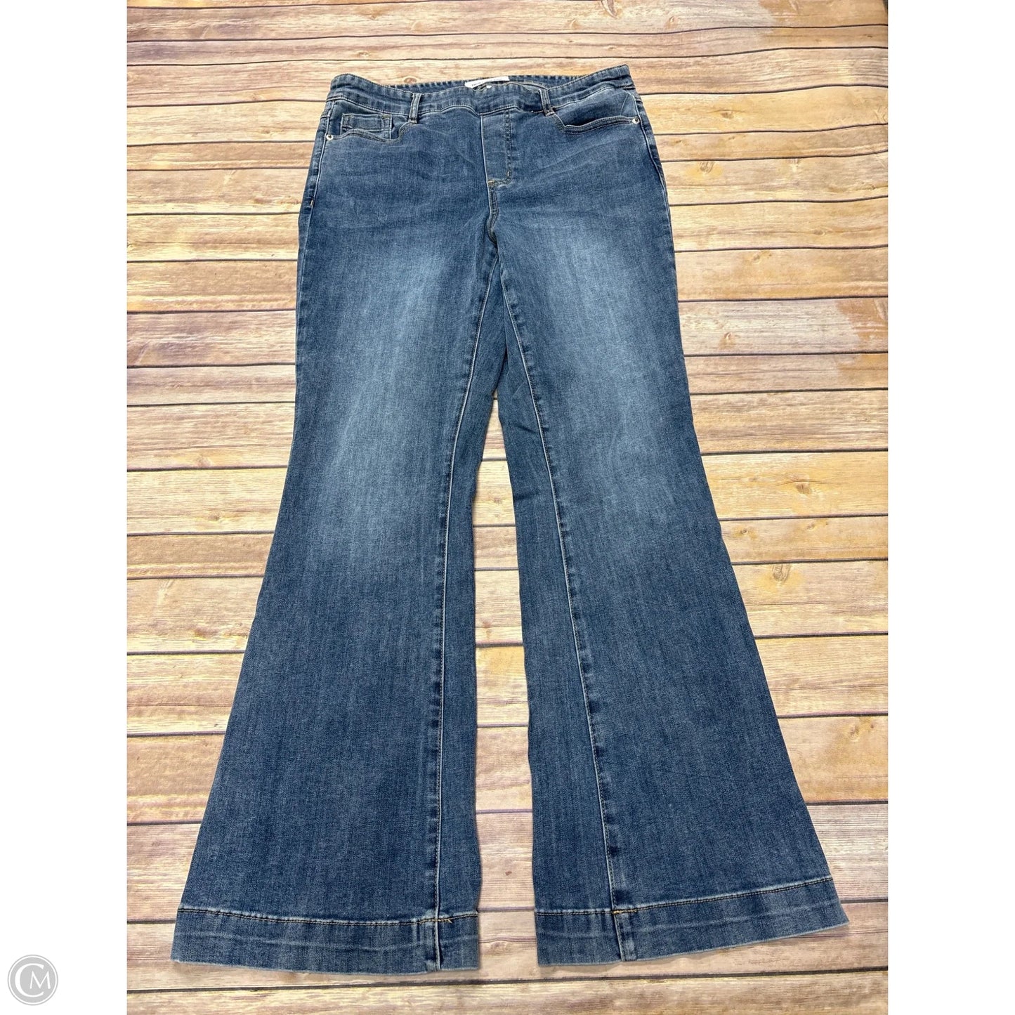 Jeans Wide Leg By Tribal In Blue Denim, Size: 12