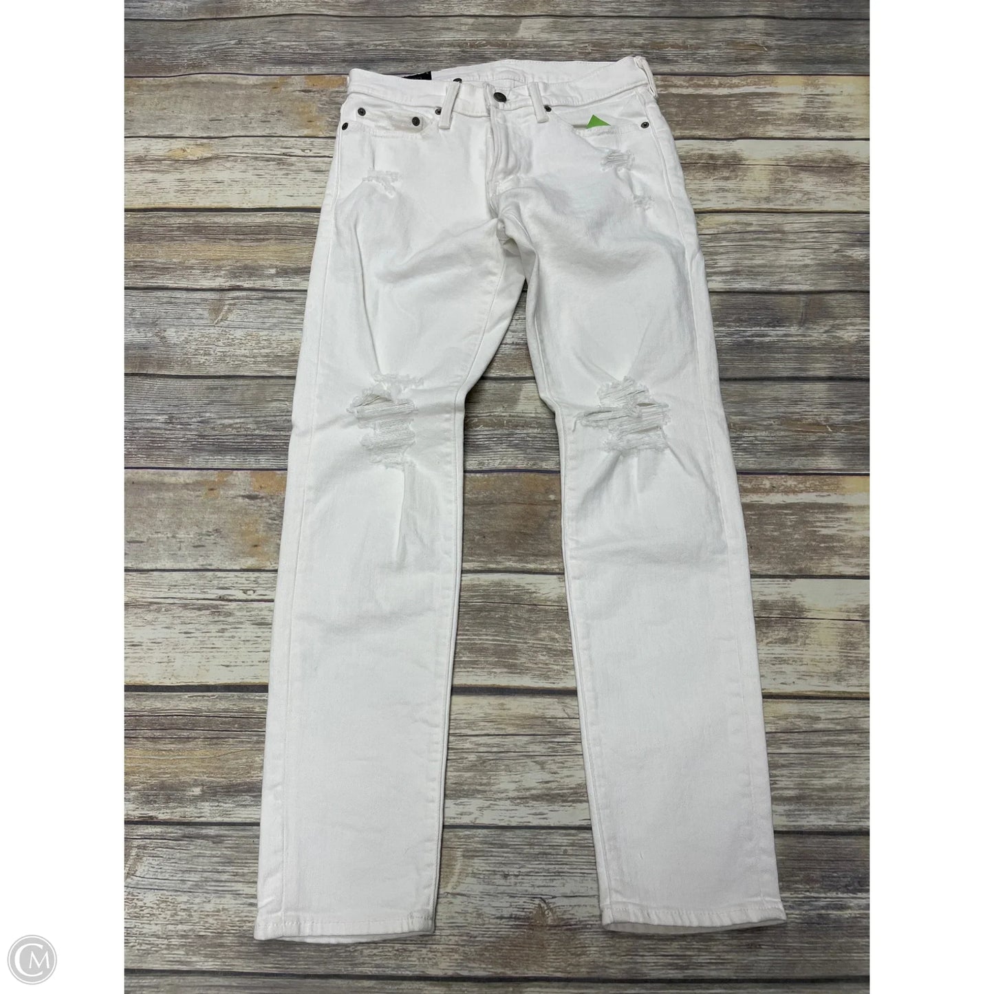 Jeans Straight By Abercrombie And Fitch In White Denim, Size: 8