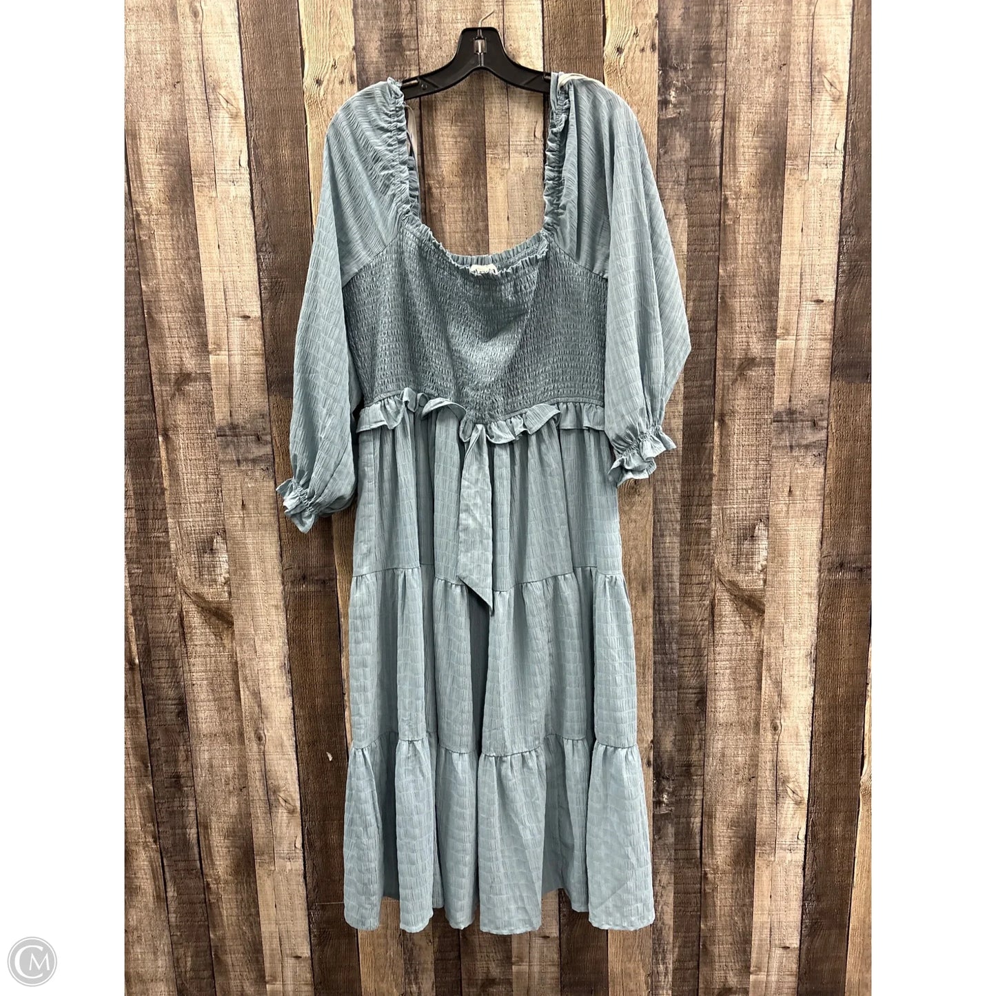 Dress Casual Midi By Arula In Blue, Size: 1x