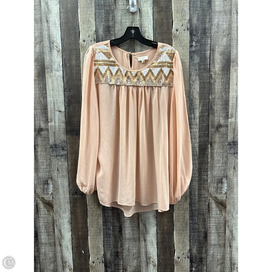 Top Long Sleeve By Umgee In Peach, Size: L