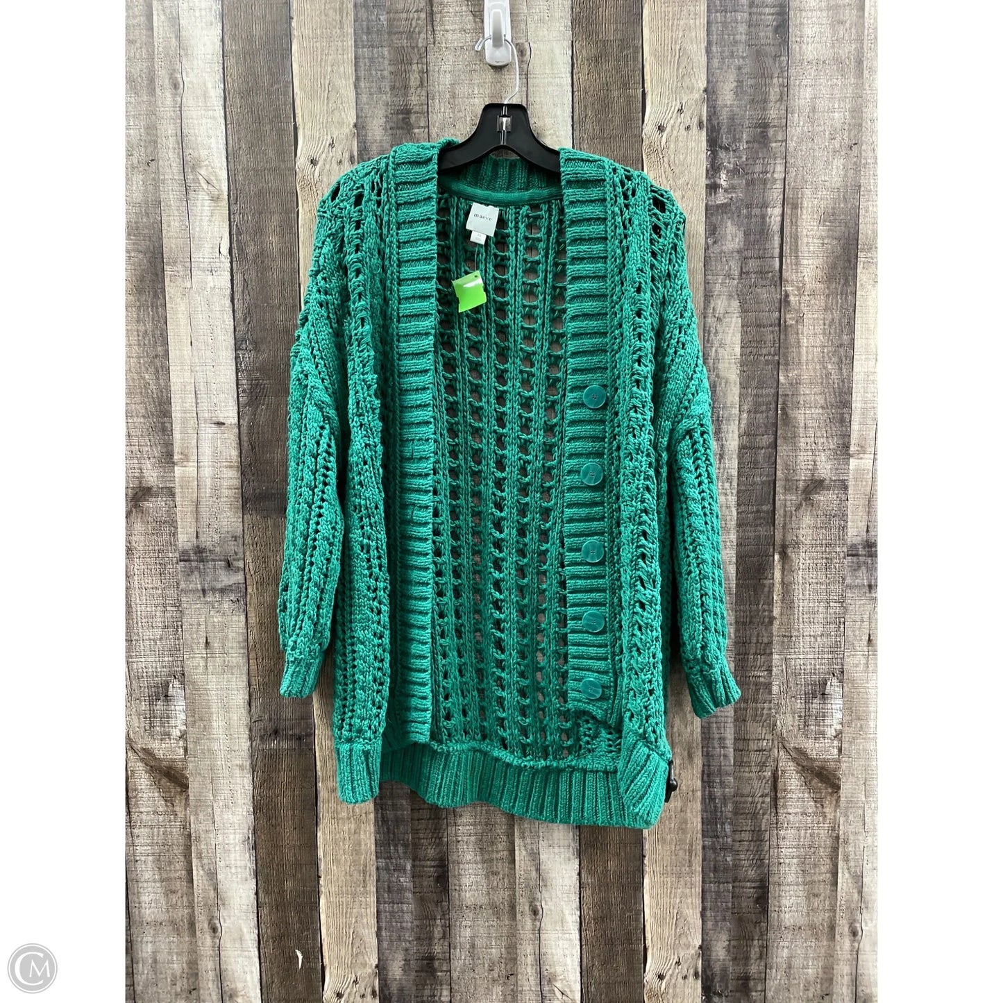 Sweater Cardigan By Maeve In Green, Size: Xs