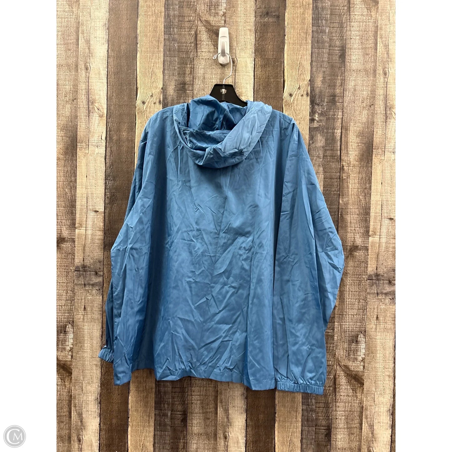 Jacket Windbreaker By Cme In Blue, Size: 3x