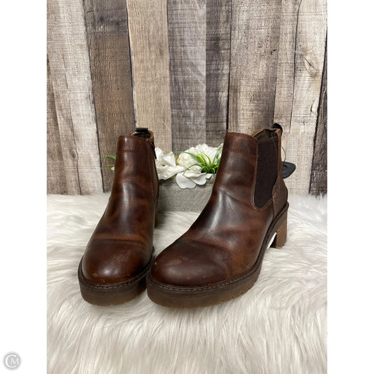 Boots Ankle Heels By Cmc In Brown, Size: 8