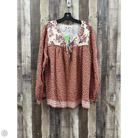 Top Long Sleeve By Maurices In Multi-colored, Size: 1x
