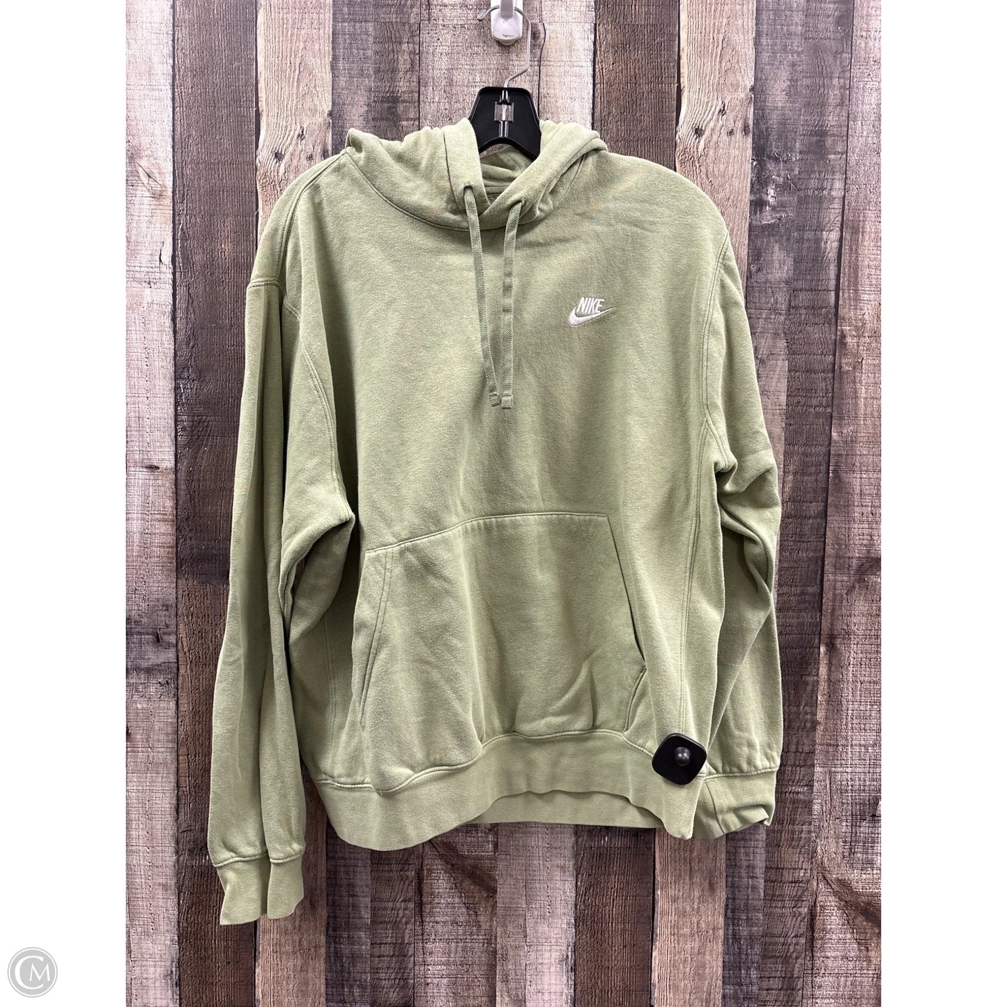 Sweatshirt Hoodie By Nike In Green, Size: S