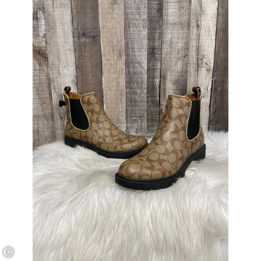 Boots Designer By Coach In Tan, Size: 10