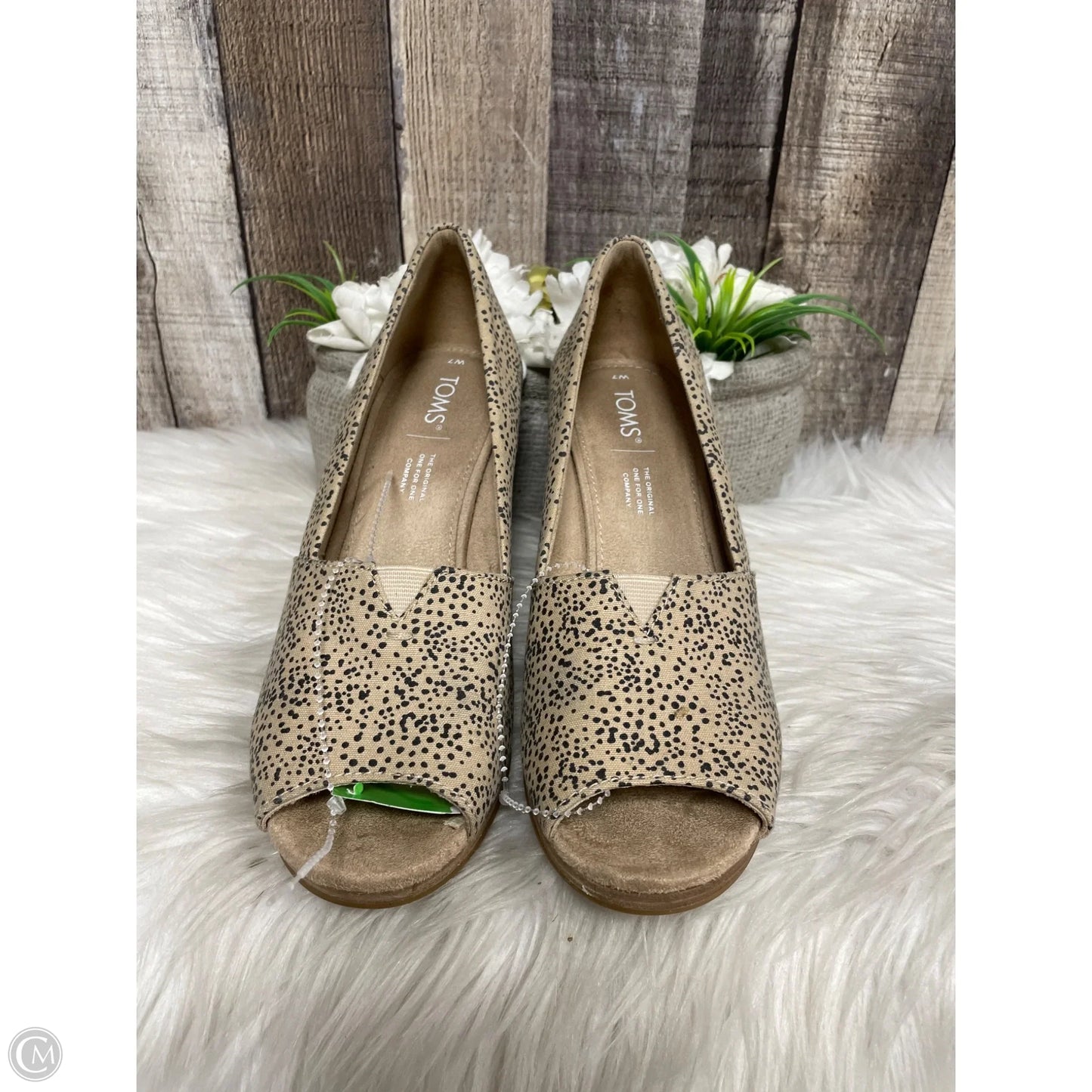 Shoes Heels Wedge By Toms In Animal Print, Size: 7