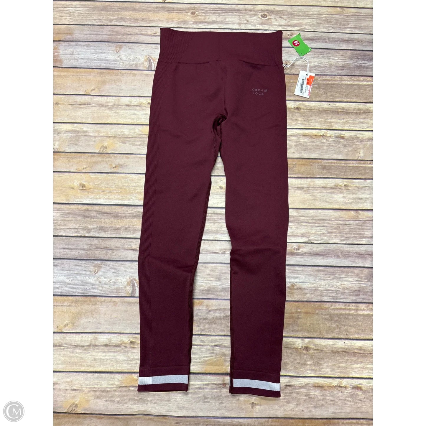 Athletic Leggings By Cmc In Maroon, Size: M