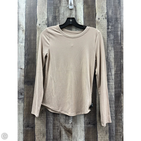 Top Long Sleeve By No Boundaries In Tan, Size: M