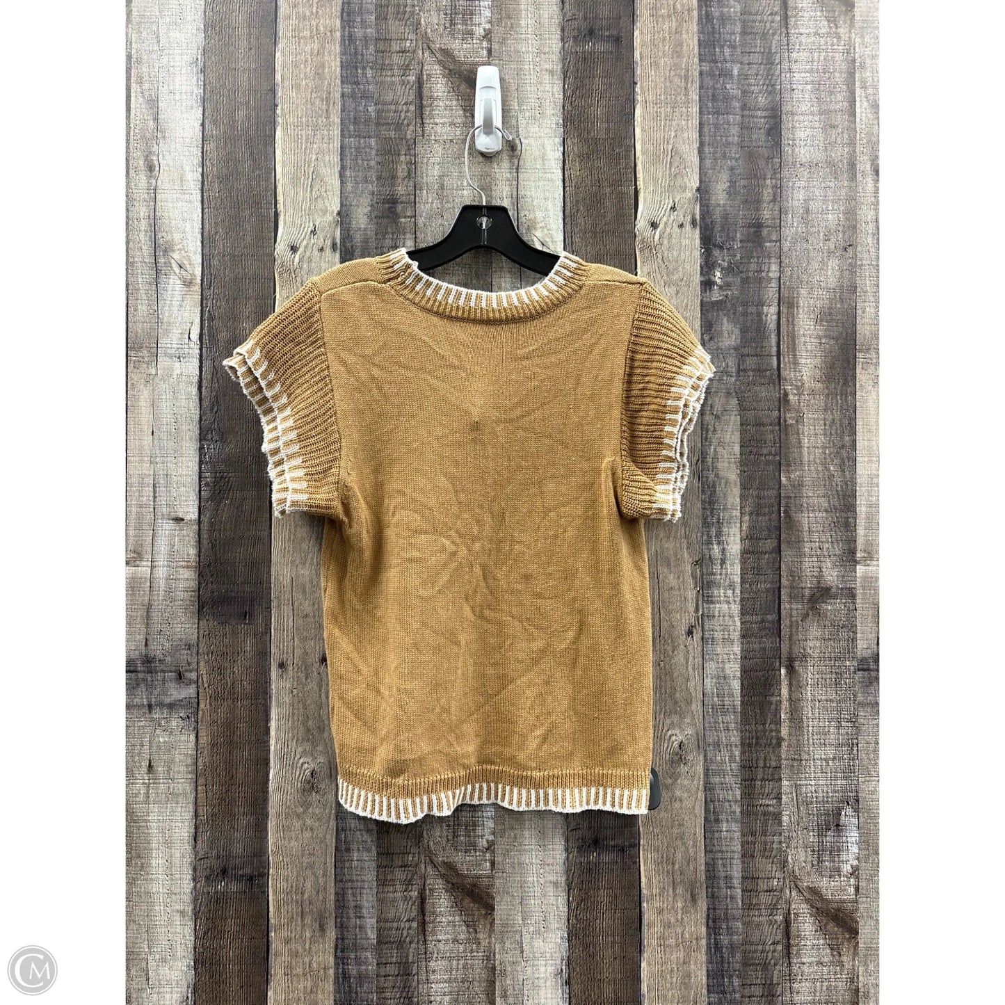 Sweater By Cmf In Tan & White, Size: S