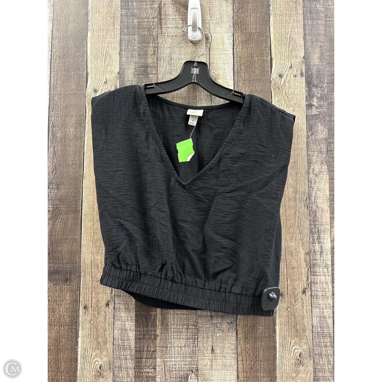 Top Short Sleeve By A New Day In Black, Size: M