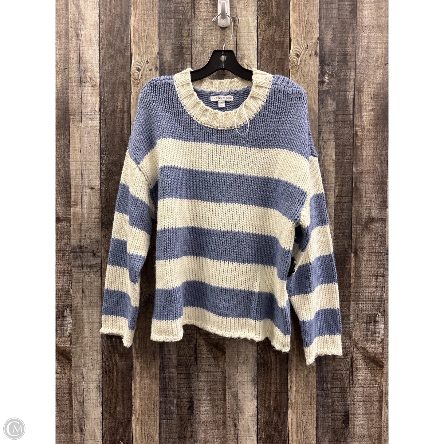 Sweater By And Now This In Blue & White, Size: 1x