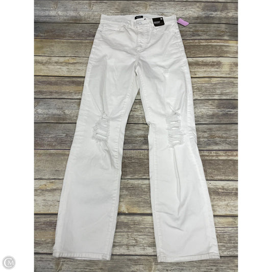 Jeans Straight By Express In White Denim, Size: 8