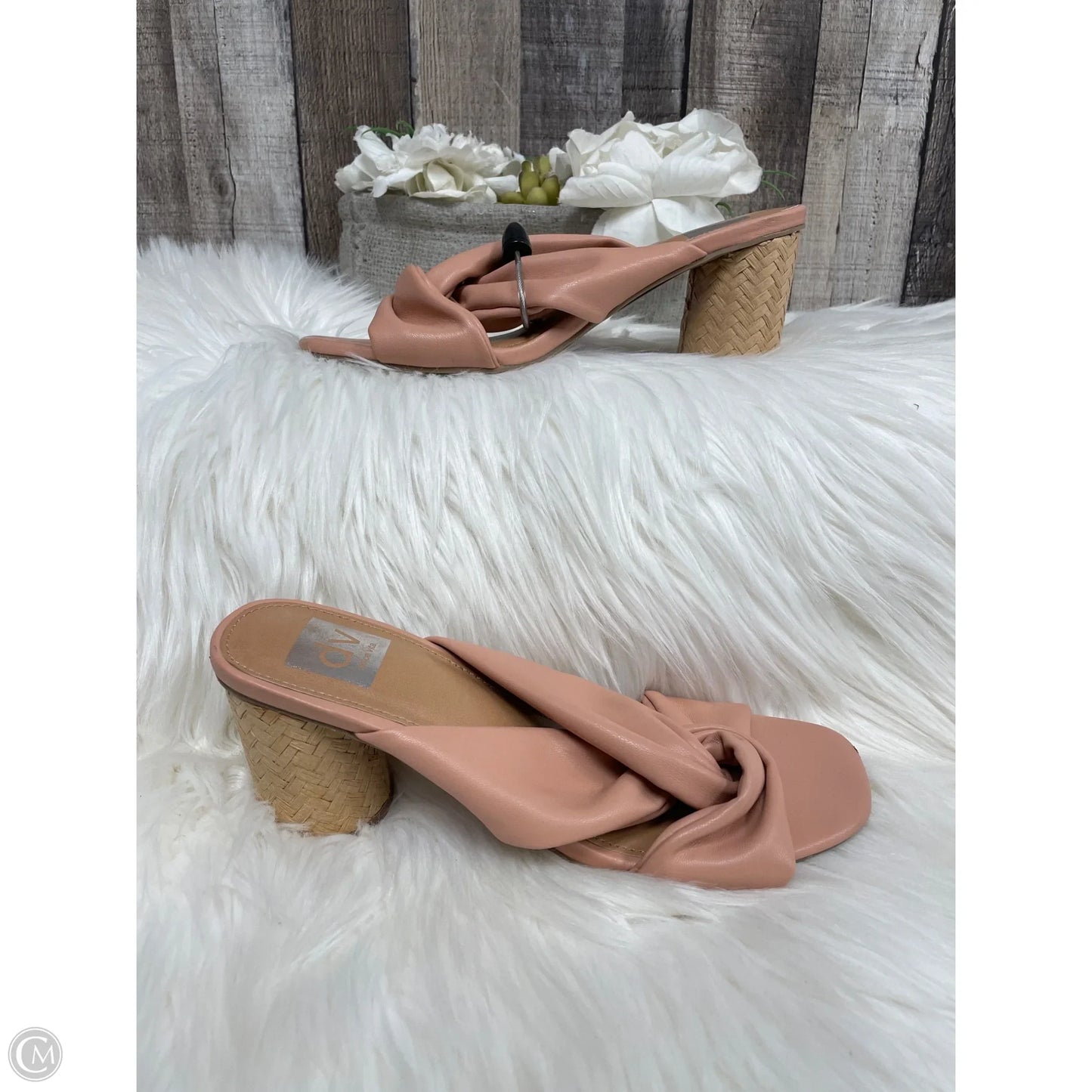Sandals Heels Block By Dolce Vita In Peach, Size: 8