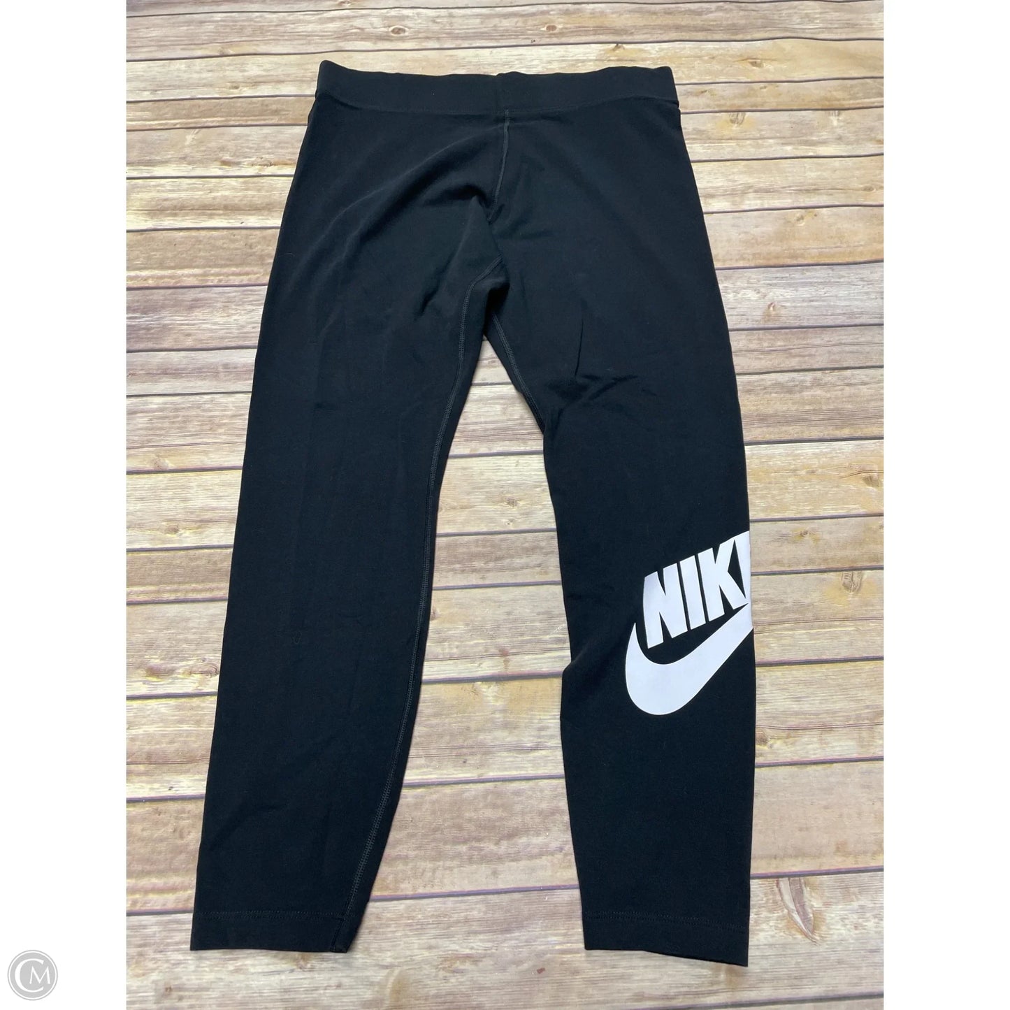 Athletic Leggings By Nike In Black & White, Size: Xl
