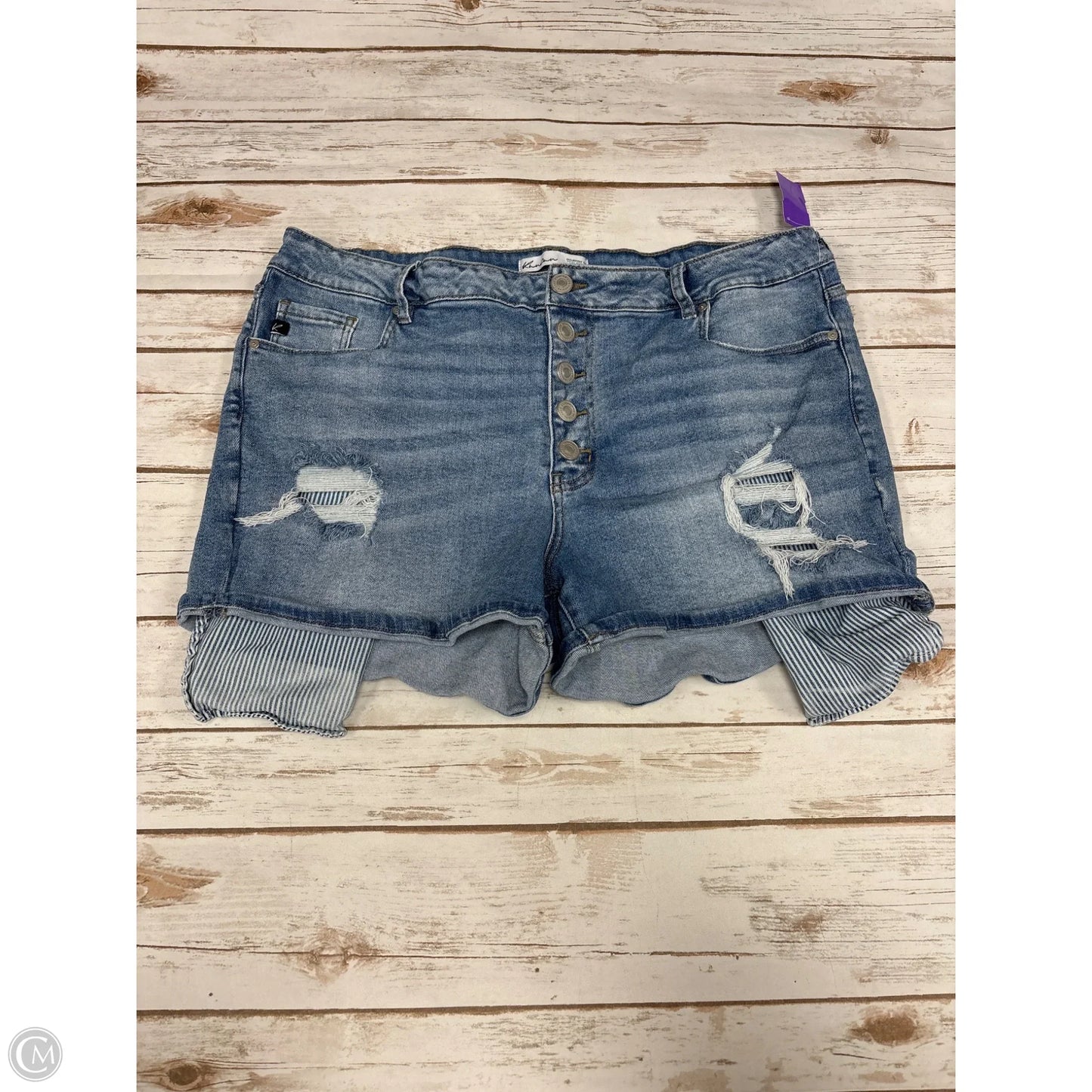 Shorts By Kancan In Blue Denim, Size: 20