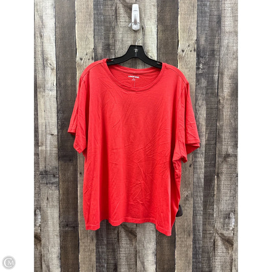 Top Short Sleeve Basic By Lands End In Red, Size: 3x