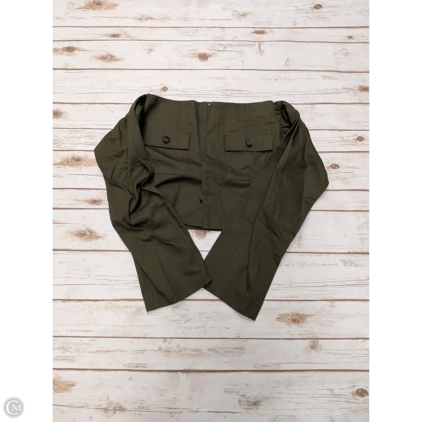 Top Long Sleeve By Cmc In Green, Size: S