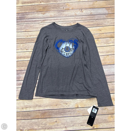Athletic Top Long Sleeve Crewneck By Nfl In Grey, Size: S