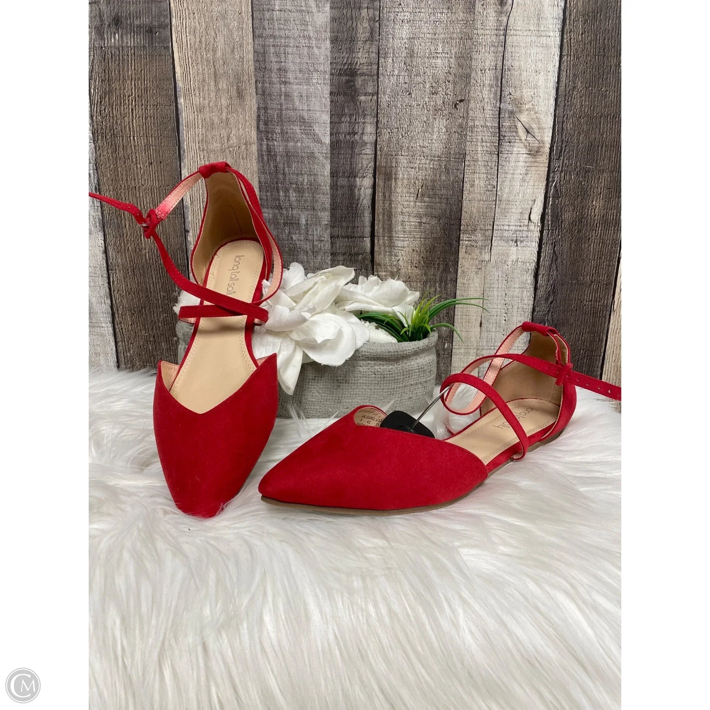 Shoes Flats By Long Tall Sally In Red, Size: 11