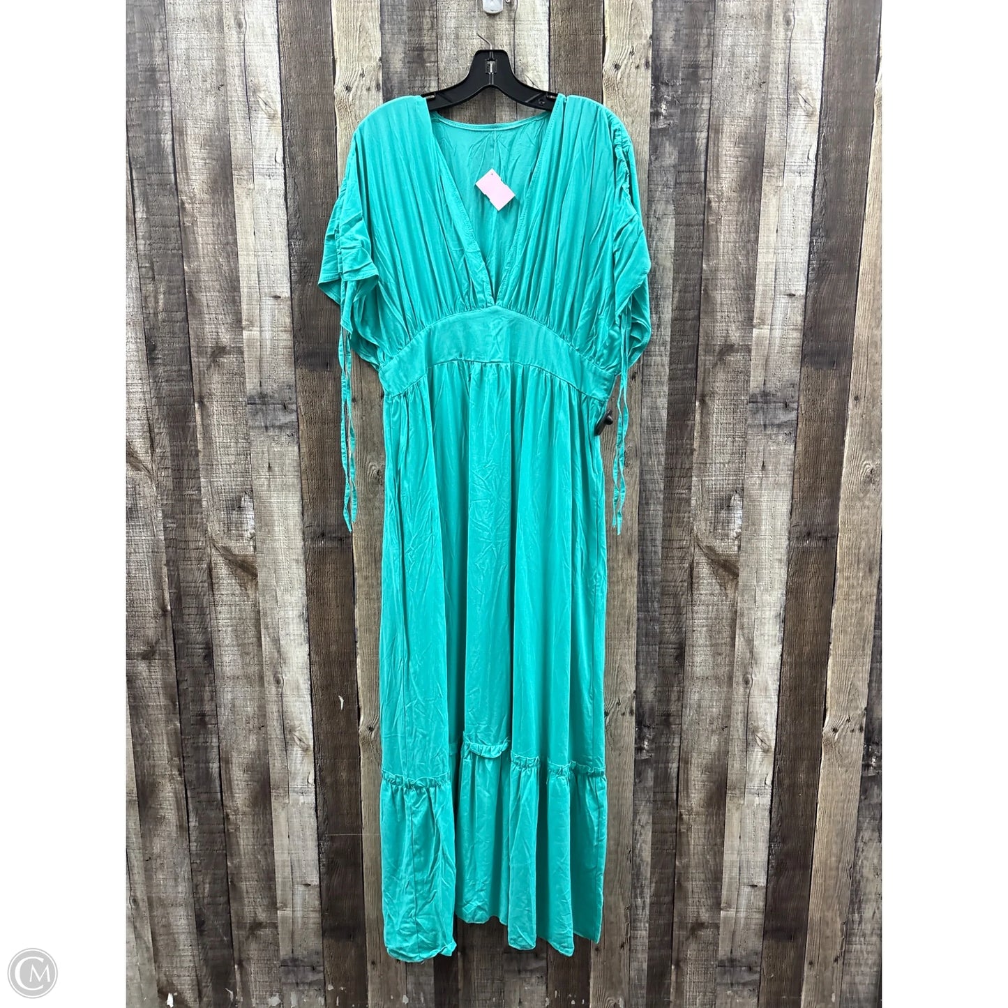 Dress Casual Maxi By Cmf In Green, Size: 2x