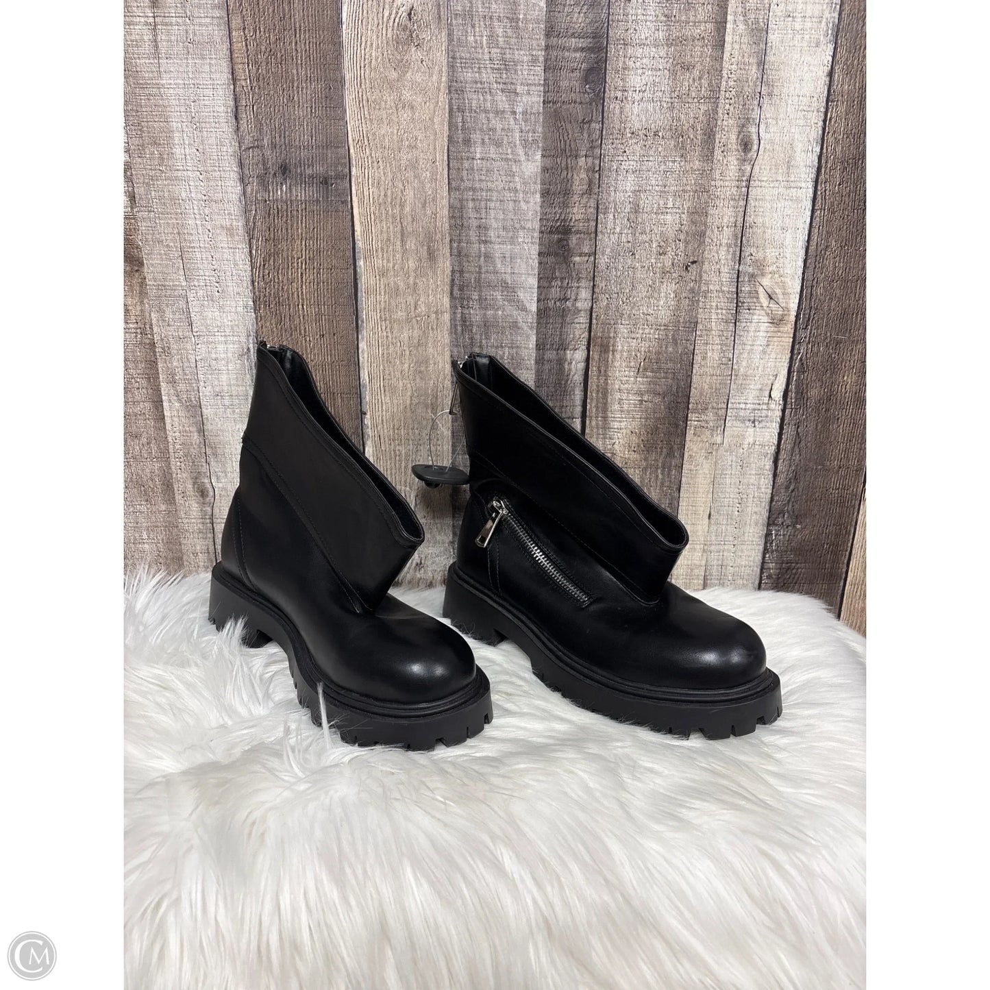 Boots Ankle Flats By Azalea Wang In Black, Size: 11