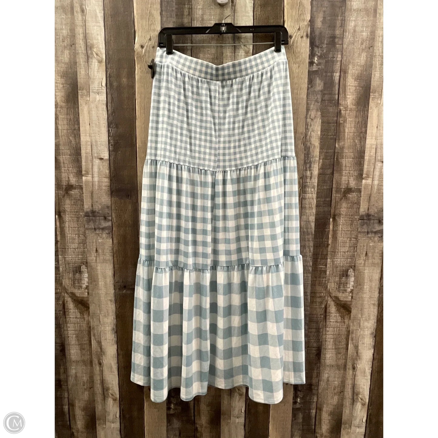 Skirt Maxi By Cato In Blue & White, Size: M