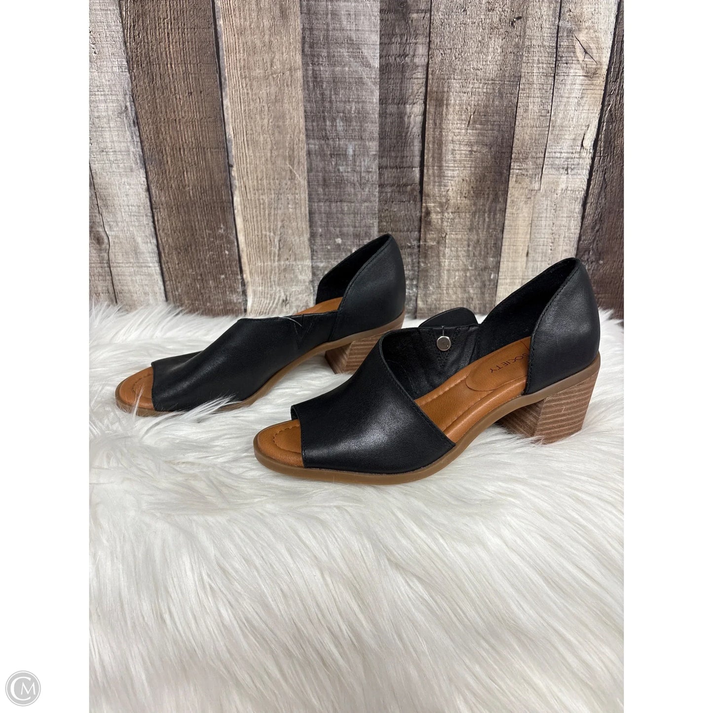 Sandals Heels Block By Sole Society In Black, Size: 8