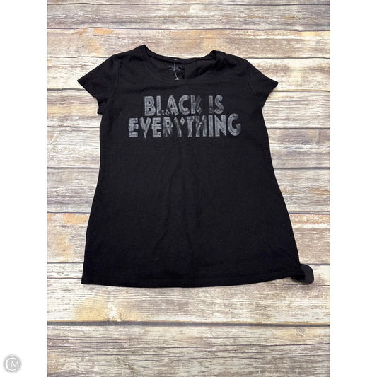 Top Short Sleeve By No Boundaries In Black, Size: L