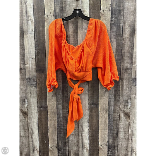 Top Short Sleeve By Shein In Orange, Size: 3x