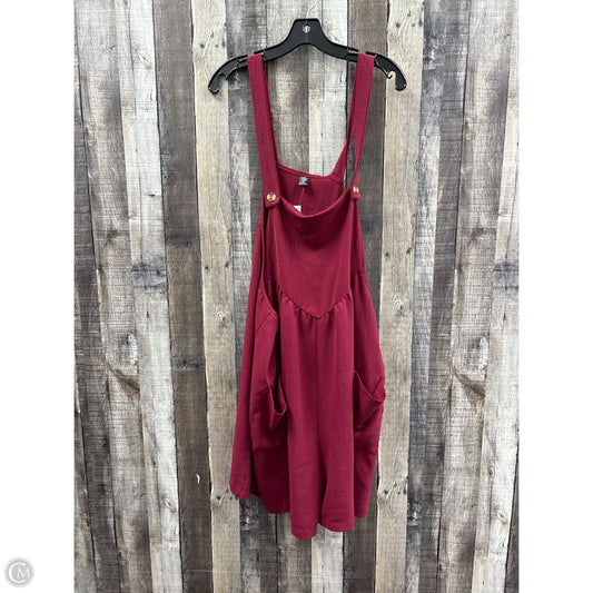 Romper By Shein In Maroon, Size: 3x