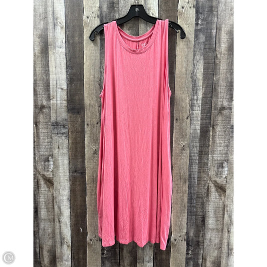 Dress Casual Short By Time And Tru In Pink, Size: Xxl