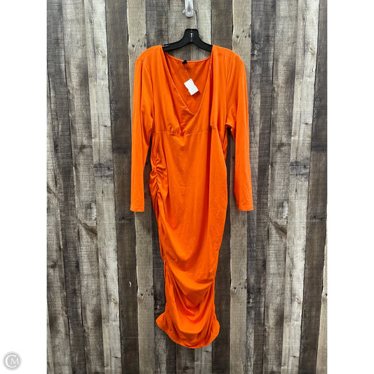 Dress Casual Maxi By Shein In Orange, Size: 3x