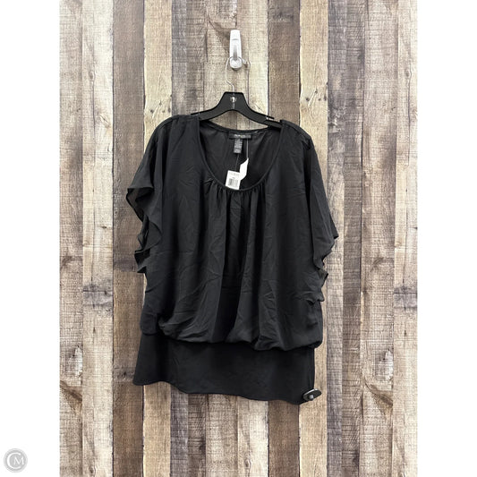 Top Short Sleeve By Style And Company In Black, Size: 2x