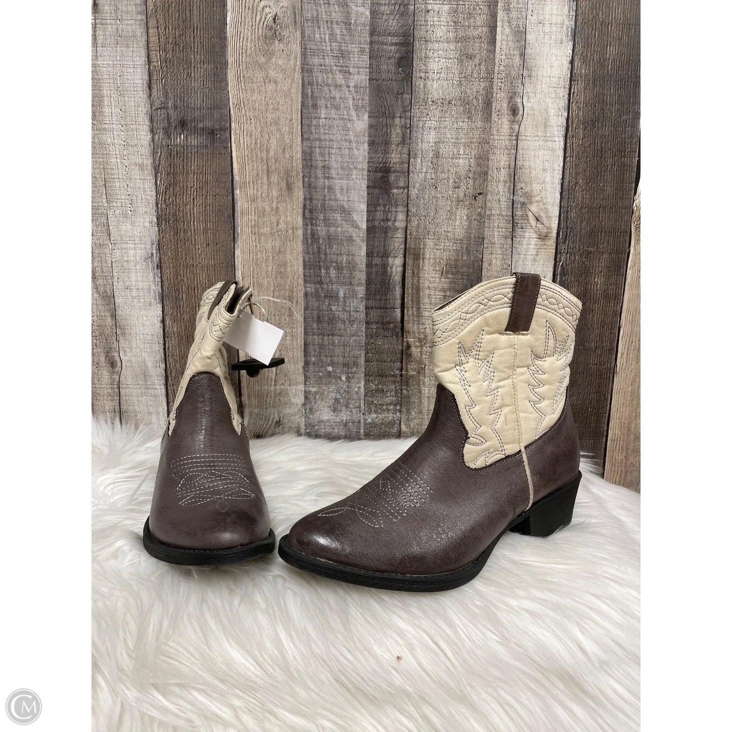 Boots Western By Coconuts In Brown & Cream, Size: 7.5
